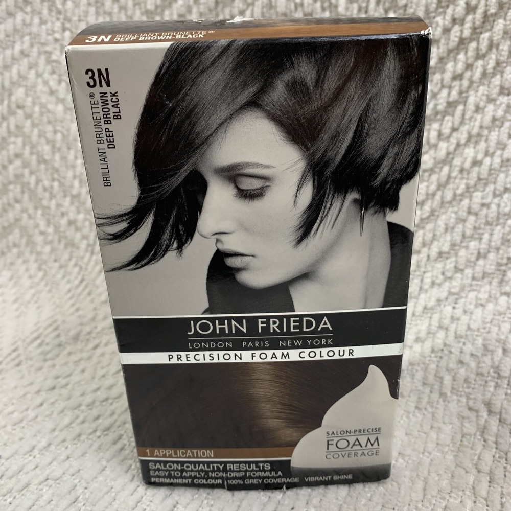 John Frieda‎ Precision Foam Colour Deep Brown Black 3N Permanent Color